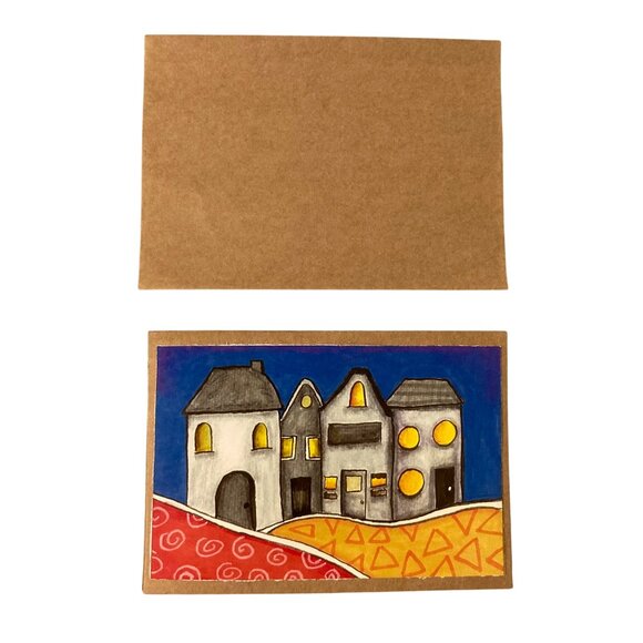 Set Of 5 Handcrafted Blank Greeting Cards With Envelopes - Picture 5 of 8